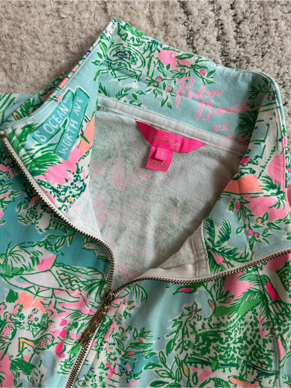 Lilly Pulitzer Ladies 1/2 zip Popover Jacket (Palm Beach exclusive💕)
